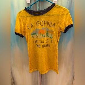California take the long way home t-shirt by Zoe Liv. Xsmall.